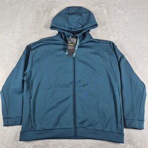 Nike Therma All Time Ribbon Drawcord Full Zip Hoodie Women's XL Teal Soft‎ NWT